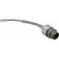 Product Image of 1" MNPT 0.625 to 0.75" Aluminum Liquid Tight Straight Strain Relief Cord Grip, 7401021