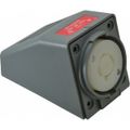 Product Image of 2 Pole, 3 Wire, 480 VAC, 20 Amp, NEMA L16-20R, Self-Grounding Receptacle, Gray, HBL2430AR