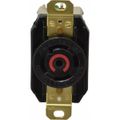 Product Image of 4 Pole, 5 Wire, 277/480 VAC, 30 Amp, NEMA L22-30R, Self-Grounding Receptacle, Black, HBL2820