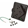 Product Image of Straight Blade Fourplex Receptacle, NEMA 5-20R, 20 Amps, Self-Grounding, Brown, HBL420H