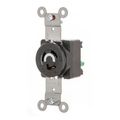 Product Image of Twist-Lock Single Locking Receptacle, 15A, 250V, 2-Pole 3-Wire, Screw Mount, Nylon, Black, HBL4760ST