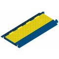 Product Image of 5 Channel, T-Shaped, Drop Over Cable Ramp, Yellow and Blue, HBLTT5B