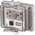 Product Image of 1 Port, 3 Power Receptacle, Ethernet, Clear Data Port Receptacle, PR200 Series, PR205E