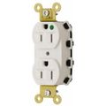 Product Image of Duplex Straight Blade Receptacle, Hospital Grade, Self-Grounding, 15A, 125V, Light Almond, SNAP8200LAA