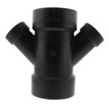 Product Image of 3" x 3" x 1-1/2" x 1-1/2" H x H x H ABS 45° Double Wye (5834R)