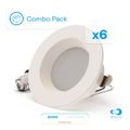 Product Image of 4" Retrofit 5000K Integrated LED Recessed Light Kit 9W 750LM Remodel, Dimmable, Wet Rated - Daylight (6 Pack)