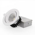 Product Image of 4" Gimbal 24-Degree Angle 5CCT Selectable New Construction 12W 960LM Triac Dimmable LED Recessed Light - White (6 Pack)