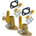 Product Image of 1" Threaded Isolation Flange Circulator Pump Install Kit w/ Hose Drain