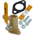 Product Image of 1-1/4" Threaded Isolation Flange w/ Hose Drain and Rotating Flange
