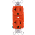 Product Image of Isolated Ground Heavy-Duty Commercial Specification Grade Duplex Receptacle, 20A, 2P - Orange (125V)