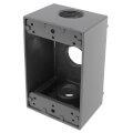 Product Image of 1-Gang, 3/4", 3 Holes Universal Weatherproof Box w/ Mounting Lugs (Silver)