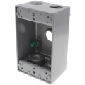 Product Image of 1-Gang, 1/2", 5 Holes Universal Weatherproof Box w/ Mounting Lugs (Silver)