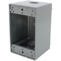 Product Image of 1-Gang, 1/2", 3 Holes Deep Universal Weatherproof Box (Silver)