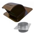 Product Image of DryerJack 477 Low-Profile Galvalume Steel Dryer Roof Vent w/ RoofNeck (Brown)
