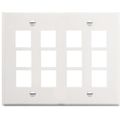 Product Image of 12 Port Faceplate 2 Gang, White (Includes Ports), BAL-PP12