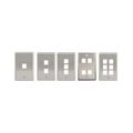 Product Image of 6 Port Faceplate 1 Gang, Stainless Steel (Includes Ports), BAL-SP6