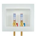 Product Image of Du-All 1/2" Sweat Washing Machine Outlet Box w/ Water Hammer Arrestor Valves, 1/4 Turn
