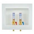 Product Image of Du-All 1/2" PEX Crimp Washing Machine Outlet Box w/ Water Hammer Arrestor Valves, 1/4 Turn