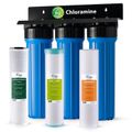 Product Image of 3 Stage Whole House Water Filter System w/ 20" Chloramine & Heavy Metal Reducing Filters
