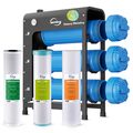 Product Image of 3 Stage Whole House Water Filter System w/ 20" Heavy Metal & H2S Reducing Filters, Horizontal Housings