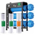 Product Image of 3 Stage Whole House Water Filter System w/ 20" Sediment & Carbon Filters, Horizontal Housings