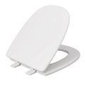Product Image of Molded Wood Toilet Seat, Elongated Closed Square Front w/ Cover (White)