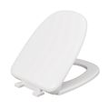 Product Image of Plastic Toilet Seat, Elongated Closed Square Front w/ Cover (White)