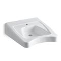 Product Image of Morningside 27" x 20" 1-Hole Wall-Mount/Concealed Arm Bathroom Sink (White), K-12638-0
