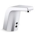 Product Image of Sculpted Touchless Lav Faucet with Insight Sensor Technology & Temperature Mixer, DC Powered, Less Drain, 0.35 GPM, K-13460-SATA-CP