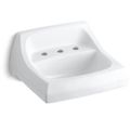 Product Image of Kingston 21-1/4" x 18-1/8" Wall-Mount/Concealed Arm Bathroom Sink for 8" Centerset Faucets (White), K-2006-0