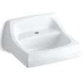 Product Image of Kingston 21-1/4" x 18-1/8" 1-Hole Wall-Mount/Concealed Arm Bathroom Sink (White), K-2007-0