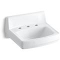Product Image of Greenwich 20-3/4" x 18-1/4" Wall-Mount/Concealed Arm Bathroom Sink for 8" Centerset Faucets (White), K-2030-0