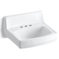 Product Image of Greenwich 20-3/4" x 18-1/4" Wall-Mount/Concealed Arm Bathroom Sink for 4" Centerset Faucets (White), K-2032-0