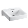 Product Image of Soho 20" x 18" Wall-Mount/Concealed Arm Bathroom Sink for 4" Widespread Faucets (White), K-2054-0