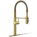 Product Image of Crue Semi-Professional 1-Handle Pull Down Kitchen Faucet (Moderne Brass), K-22973-2MB