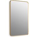 Product Image of Essential 22" x 34" Rectangular Framed Mirror, Brushed Gold, K-26052-BGL