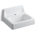 Product Image of Hudson 20" x 18" 1-Hole Wall-Mount/Concealed Arm Bathroom Sink (White), K-2812-0