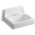 Product Image of Hudson 20" x 18" Wall-Mount Bathroom Sink for 4" Centerset Faucets, w/ Lugs (White), K-2867-0
