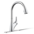Product Image of Rival 1-Handle Pull Down Kitchen Faucet (Polished Chrome), K-30469-CP