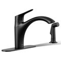 Product Image of Rival 1-Handle Swing Spout Kitchen Faucet with Spray (Matte Black), K-30471-BL