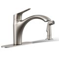 Product Image of Rival 1-Handle Swing Spout Kitchen Faucet with Spray (Stainless Steel), K-30471-VS