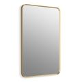 Product Image of Essential 24" x 36" Rectangular Framed Mirror, Brushed Gold, K-31364-BGL