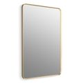Product Image of Essential 30" x 45" Rectangular Framed Mirror, Brushed Gold, K-31365-BGL