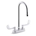 Product Image of Triton Bowe 4" Centerset Bathroom Sink Faucet with Wristblade Handles and Gooseneck Spout, Aerated Flow, 1.0 GPM, K-400T70-5AKA-CP