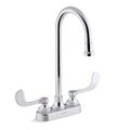 Product Image of Triton Bowe 4" Centerset Bathroom Sink Faucet with Wristblade Handles, Gooseneck Spout, Less Drain, Laminar Flow, 1.0 GPM, K-400T70-5AKC-CP