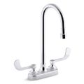 Product Image of Triton Bowe 4" Centerset Bathroom Sink Faucet with Wristblade Handles and Gooseneck Spout, Laminar Flow, 1.0 GPM, K-400T70-5AKL-CP
