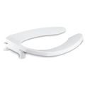 Product Image of Lustra Commercial Elongated Toilet Seat with Antimicrobial Agent and Check Hinge (White), K-4670-CA-0