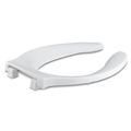 Product Image of Stronghold Elongated Toilet Seat with Integrated Handle and Check Hinge (White), K-4731-C-0