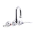 Product Image of Triton Bowe Shelf-Back Sink Faucet with Wristblade Handles and Grid Drain, 2.0 GPM, K-520T70-5AEA-CP