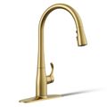 Product Image of Simplice 1-Handle Pull Down Swing Spout Kitchen Faucet (Moderne Brass), K-596-2MB